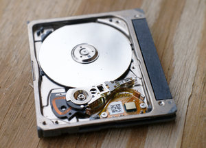 spinning hard drive